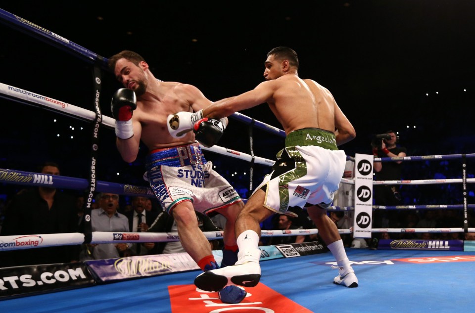 Phil Lo Greco was knocked out by Amir Khan after just 38 seconds in April 2018