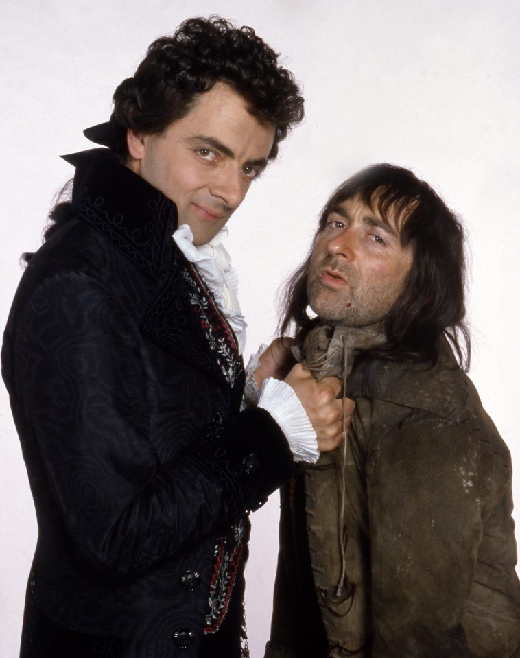  Rowan Atkinson and Tony Robinson star as Blackadder and Baldrick in the cult comedy