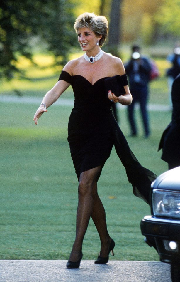  Diana pictured at The Serpentine Gallery in 1994 wearing what has been dubbed the 'Revenge Dress'