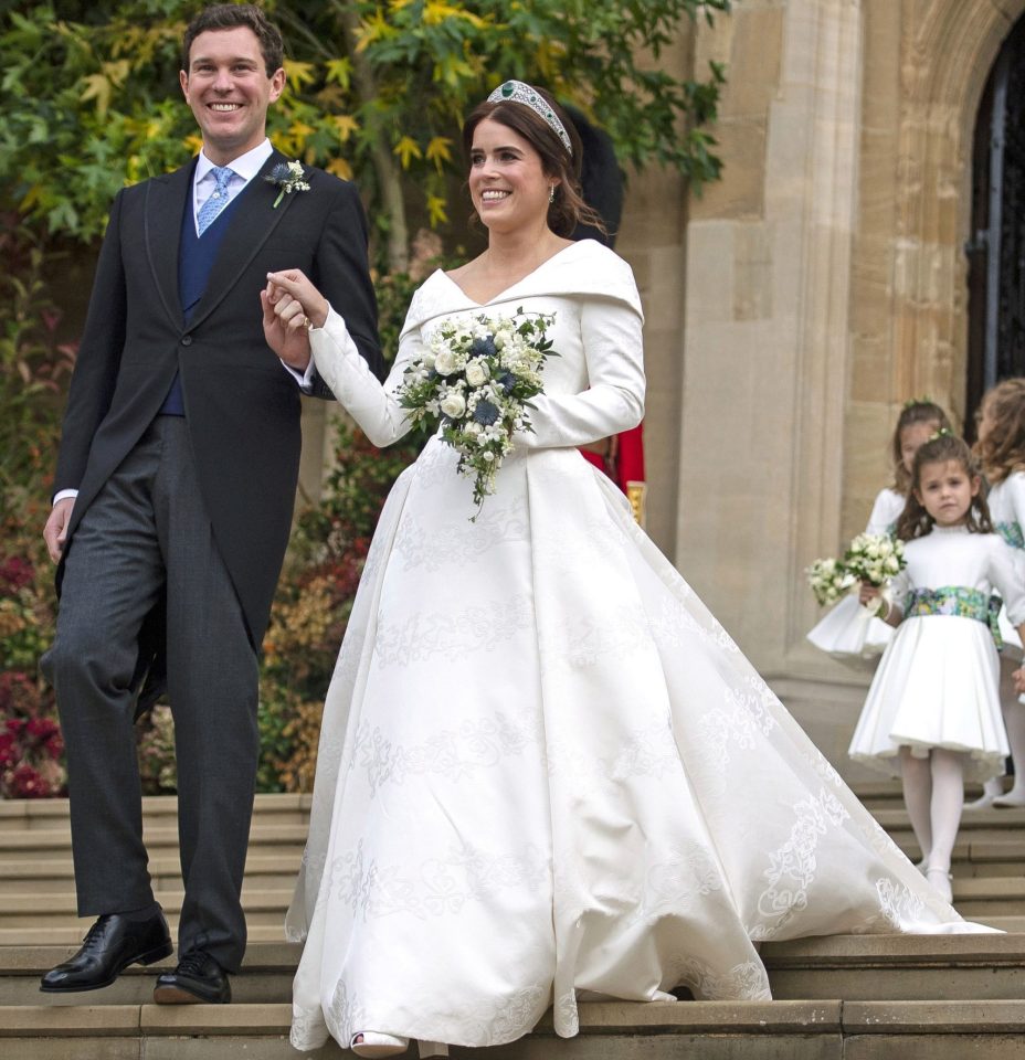  Princess Eugenie tied the knot at St George's chapel last year