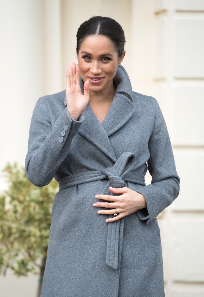 Meghan previously wore a gold ring with the evil eye on it