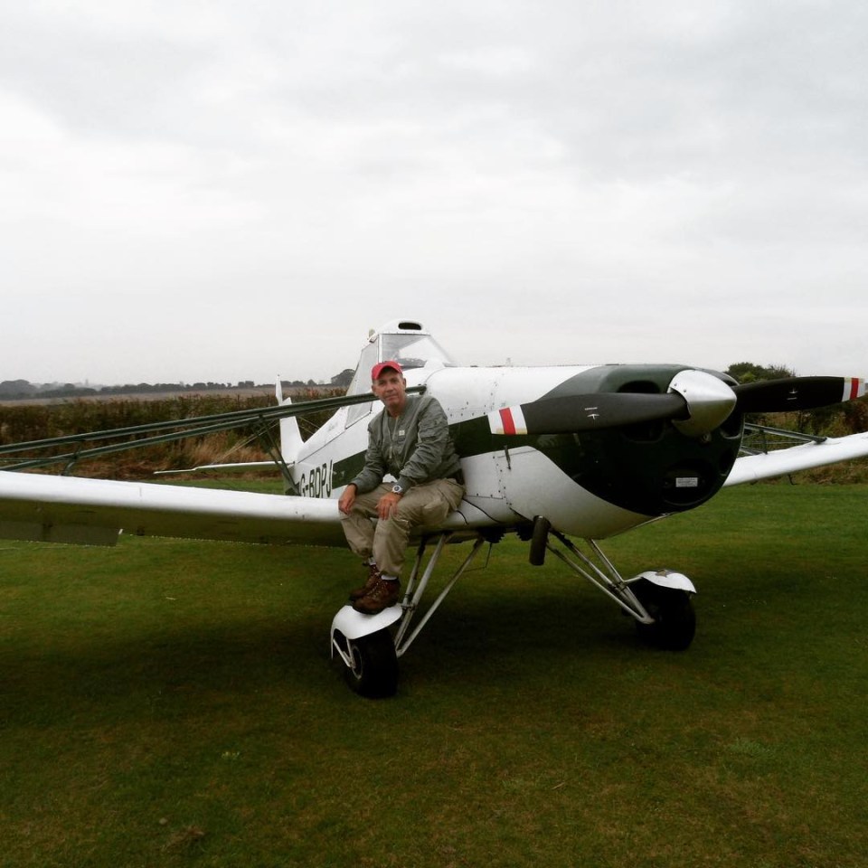  Mr Moores, pictured with another light aircraft