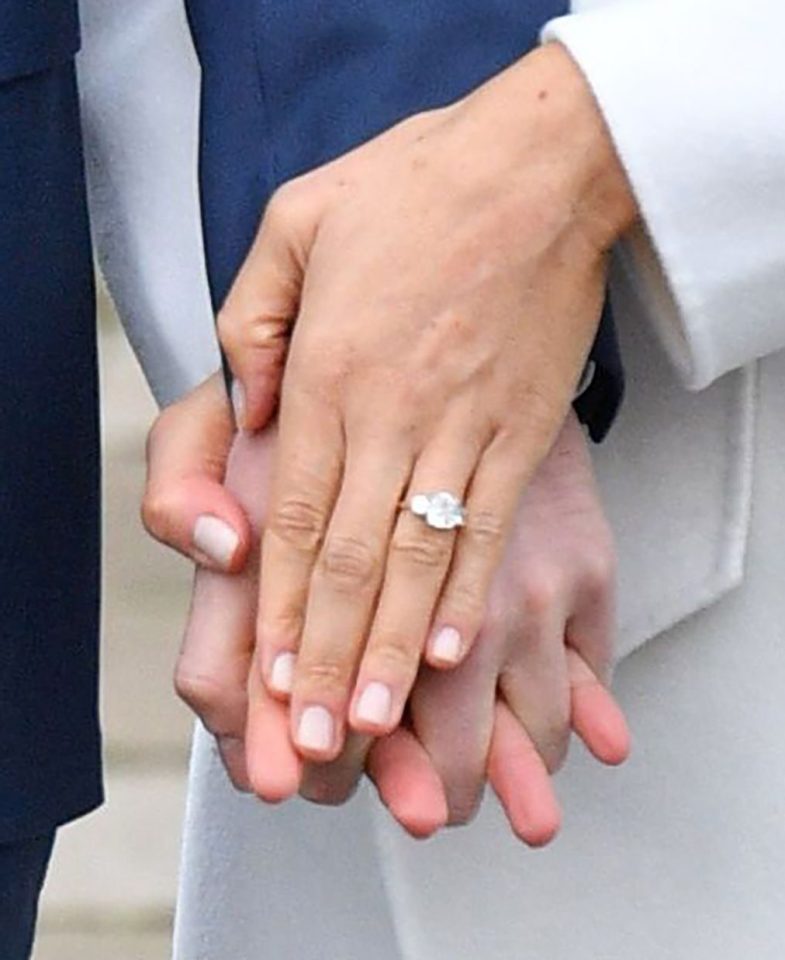  Meanwhile Meghan's bespoke ring has a value estimated at £122,500