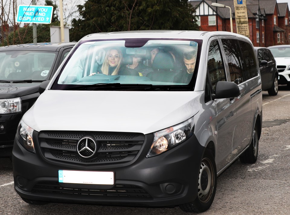 De Gea's missus Edurne Gacria Almagro was seen driving the goalkeeper around in a Mercedes Vito in 2018