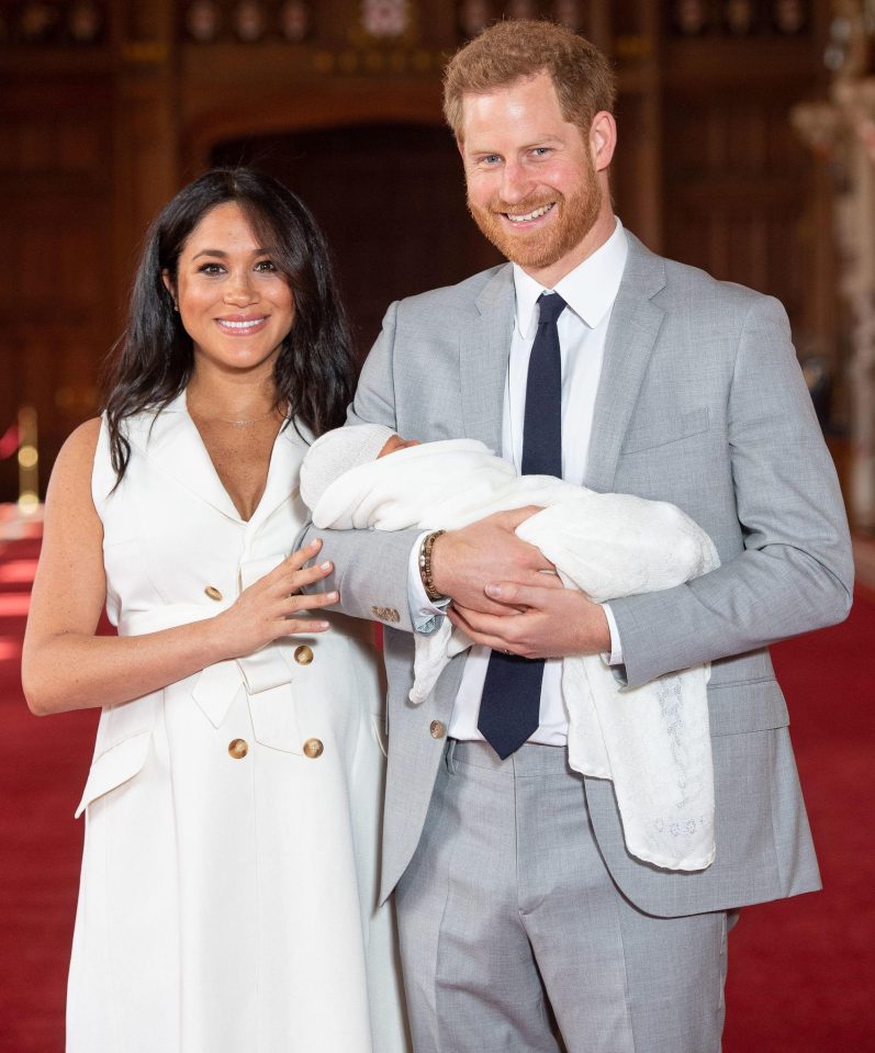  The proud parents show off baby Archie in May