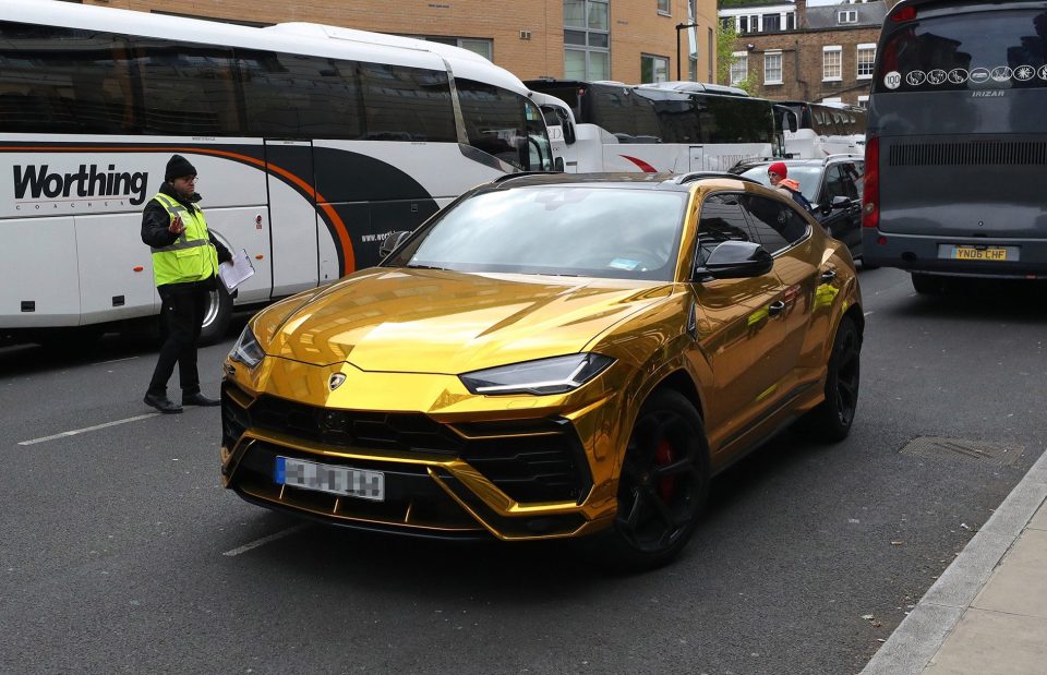  His other cars include a gold Lamborghini