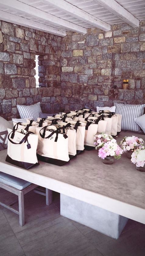  Initialled handbags were a gift from Kate to the hens