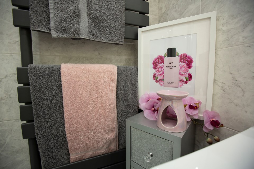  Kayleigh says she's a massive fan of grey but is slowly introducing pink into the decor