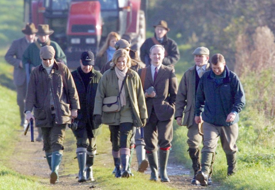  Andrew, far right, was seen on the shoot in December 2000