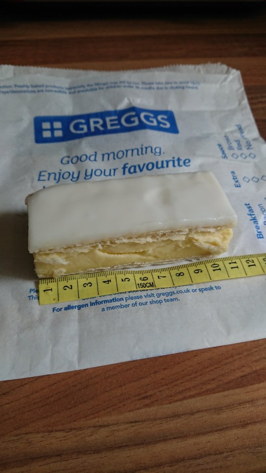 Greggs was previously ridiculed for halving the size of its custard slices, while keeping the price the same