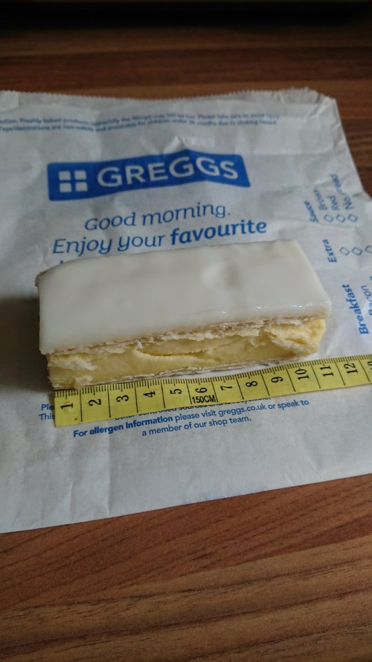  Greggs was previously ridiculed for halving the size of its custard slices, while keeping the price the same