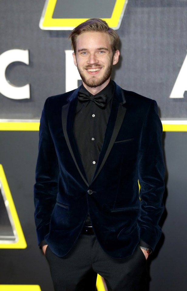  PewDiePie attends the European Premiere of "Star Wars: The Force Awakens" at Leicester Square in 2015