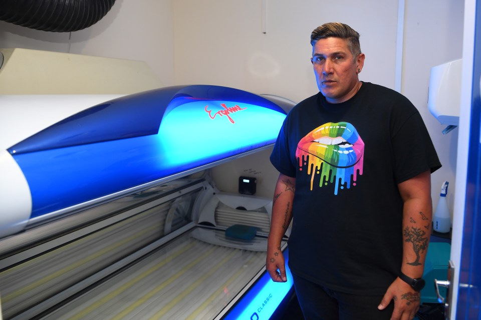  Karl Dinis, 37, of Cardiff, told how he uses illegal tanning treatments bought online from China