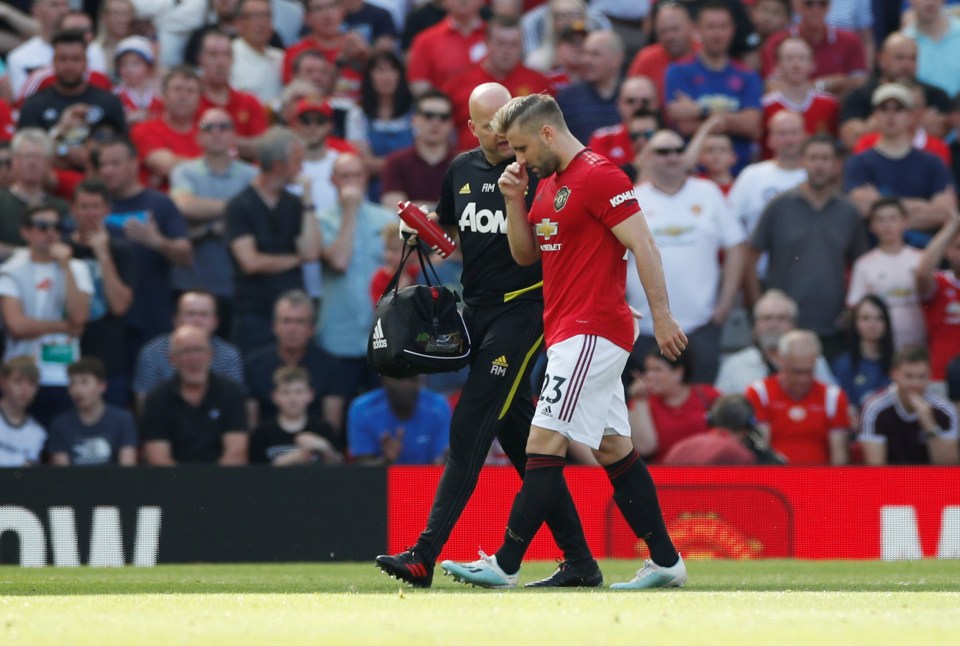  Shaw, who has been out since coming off injured against Crystal Palace last month, is still sidelined with a hamstring problem