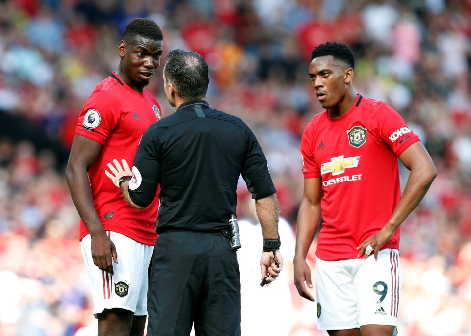  Pogba and Martial are ruled out of the game, with pair both missing Saturday’s 1-0 win against Leicester