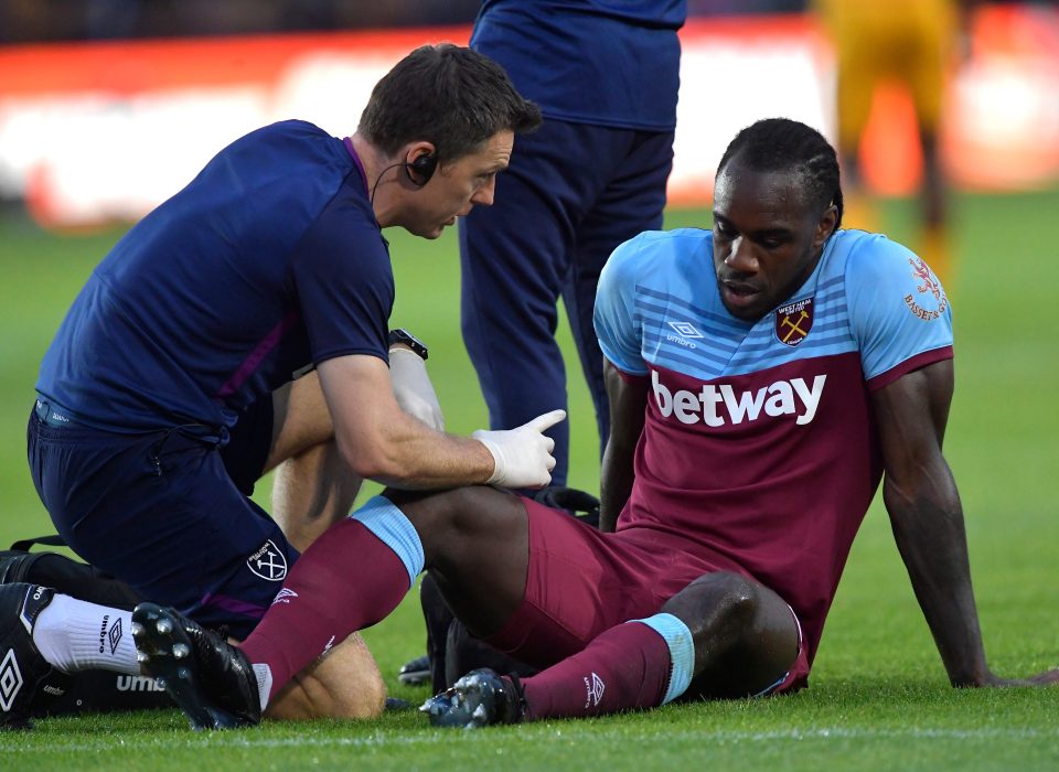  Antonio has played in three of the Hammers' Prem games so far this season