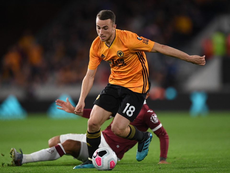  Diogo Jota in Premeir League action.