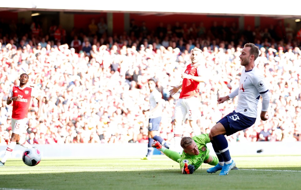  Christian Eriksen opened the scoring after just 10 minutes