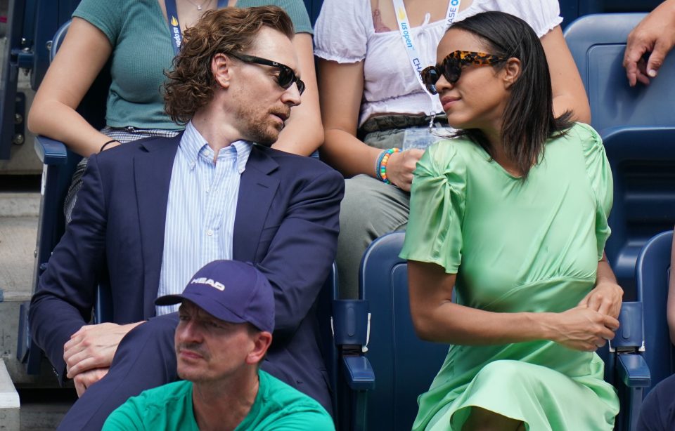  Tom Hiddleston and Zawe Ashton in Johanna Konta's box at the US Open Tennis Championships on September 1, 2019