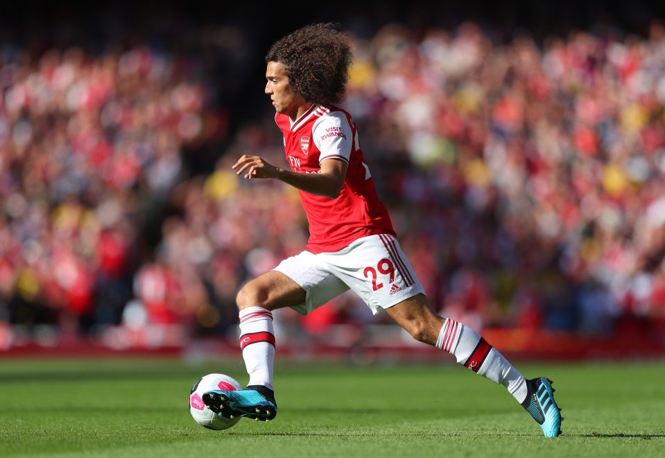  Matteo Guendouzi in action for the Gunners.