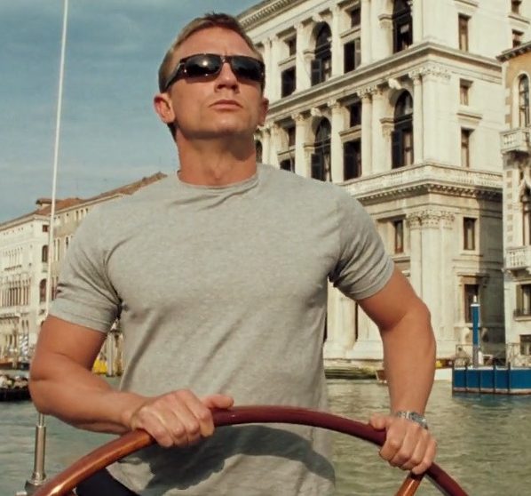 The photos of David were taken on Venice’s Grand Canal, the scene of one Daniel Craig adventure in 2006 Bond film Casino Royale