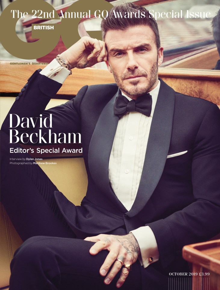 David Beckham appears on the cover of this month’s GQ magazine