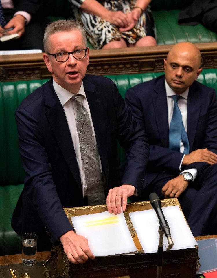  Michael Gove, left, the Chancellor of the Duchy of Lancaster, was told to 'behave' like he does at the school gates in an extraordinary rant by the Speaker