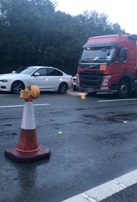  Motorists on the motorway were left in rush hour chaos