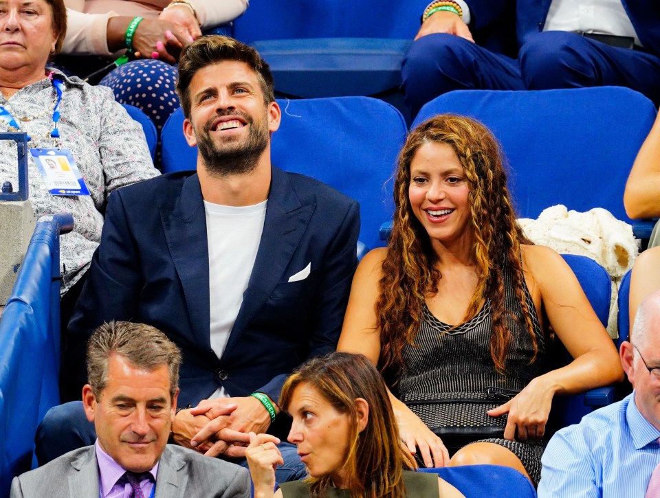  Barcelona defender Gerard Pique and Shakira were watching Nadal in action in New York