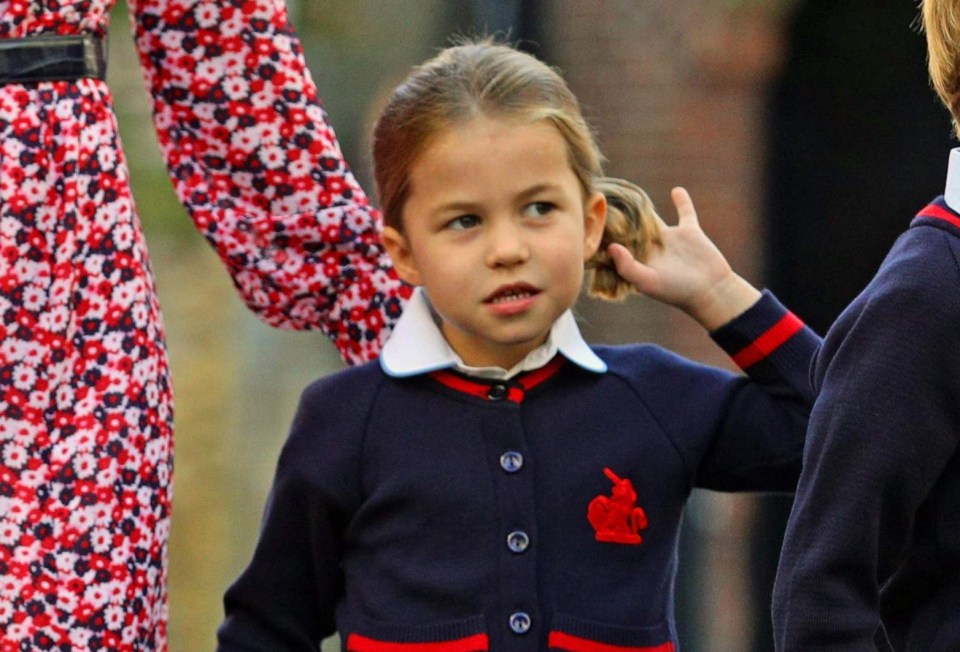 Royal fans noticed Princess Charlotte kept twirling her hair