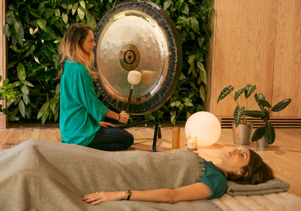  Lynsey fell into a trance during gong therapy at the Re:Mind studio in London