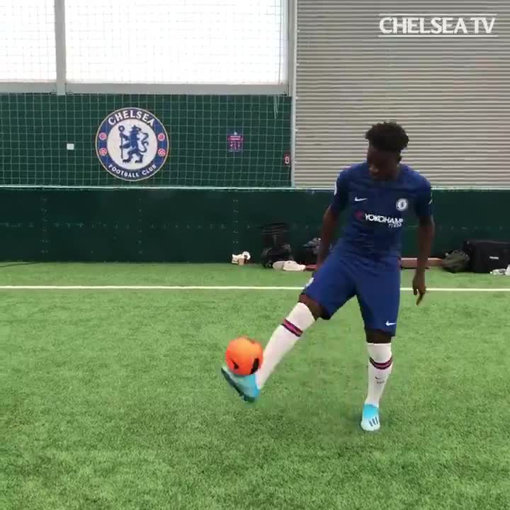  Hudson-Odoi mesmerised Chelsea fans after pulling off some skills as he nears return from injury