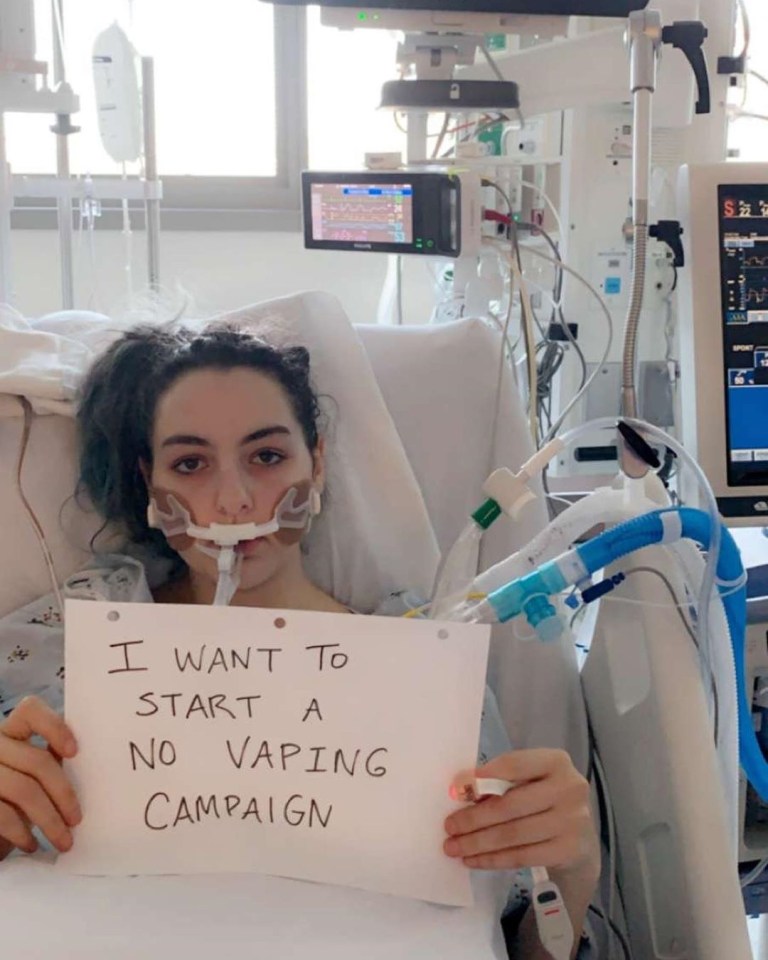  Simah Herman, 18, was left fighting for her life after her lungs failed, and says vaping was responsible