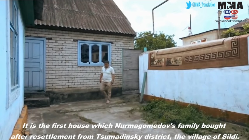 Khabib grew up in this house in Sildi with his 15 brothers and cousins, father and his mum