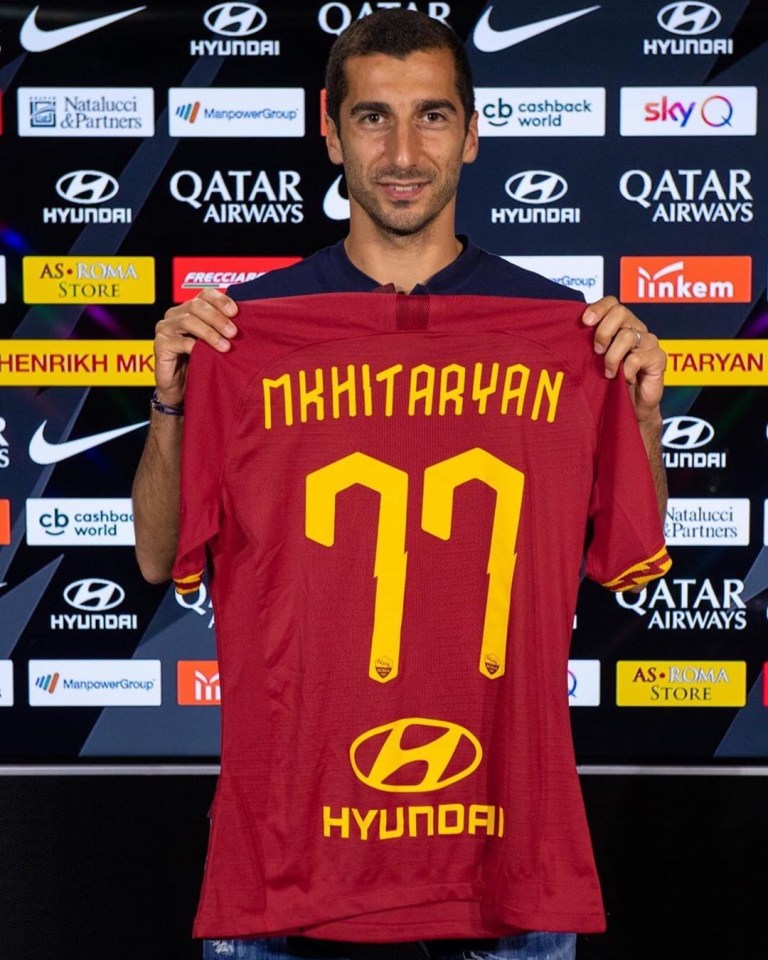  Henrikh Mkhitaryan sealed a season-long loan to Roma last week