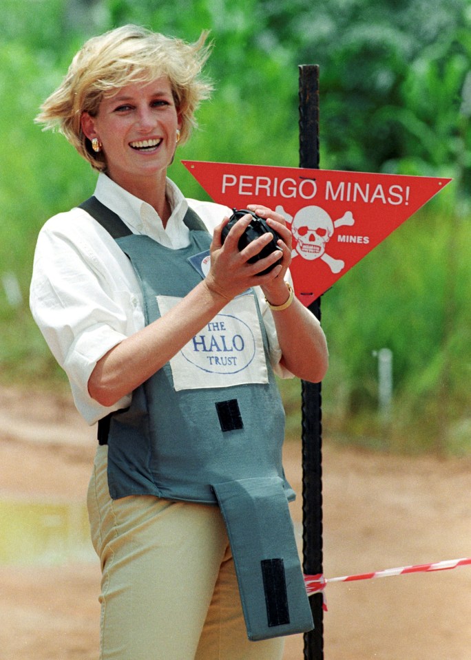 Prince Harry will visit the site in Huambo, where Princess Diana was pictured