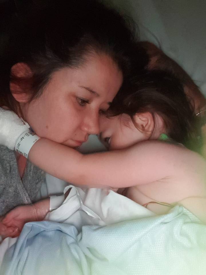  Single mum Kirsty said: 'They told me to give her one last kiss before she went in'