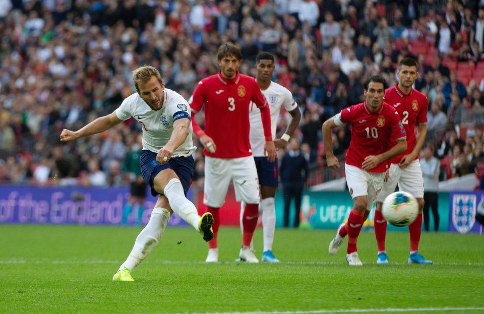 Kane completed his hat-trick with a second goal from the spot