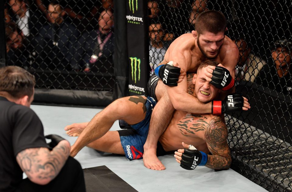  Khabib has improved his record to 28-0 after beating Poirier in Abu Dhabi