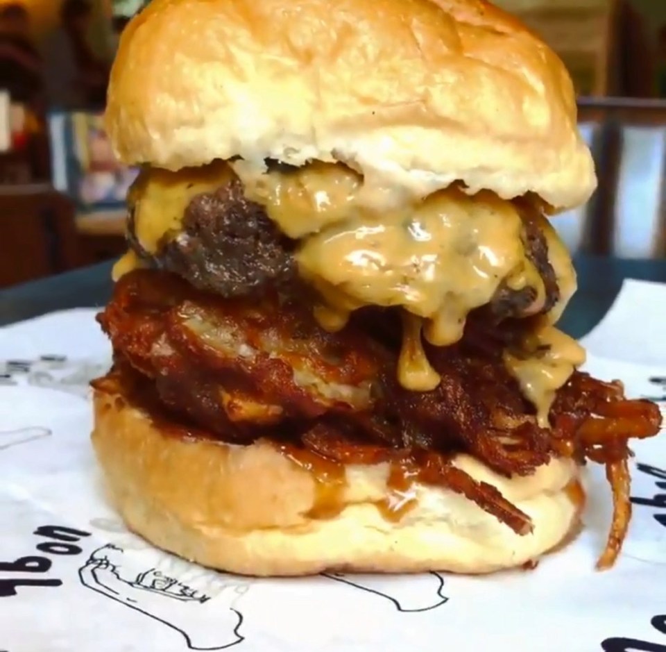 The £9.95 burger from 7Bone Burger Co is brushed with Marmite and then covered in a Parmesan-infused mayonnaise