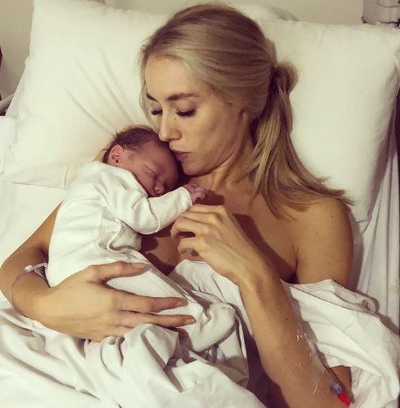  Brooke Cotchin gave birth welcomed son Parker Foxx in July - but originally wanted to call him Boris