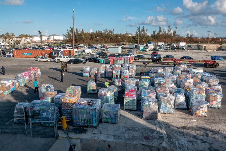  A large relief effort is underway involving the US Coast Guard and the British Royal Navy