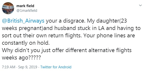 One man claimed his pregnant daughter was stuck in LA over the shambolic protests