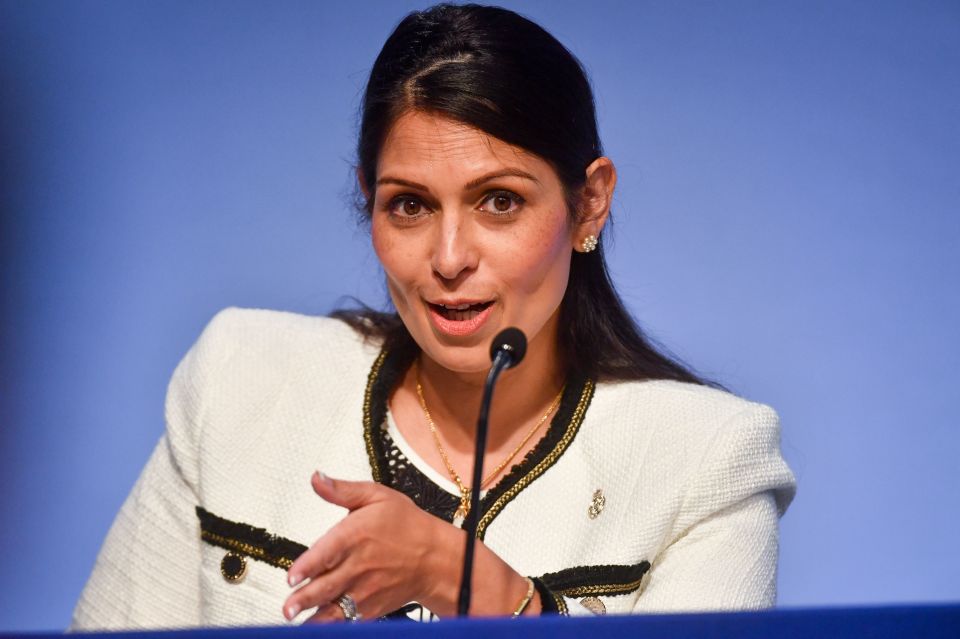  Priti Patel, a senior ERG figure and Home Secretary, is one of the Spartan rebels who voted down Mrs May's exit deal three times