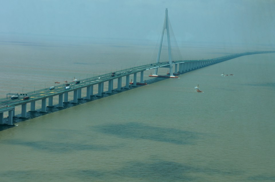  Will the bridge take inspiration from China's 102-mile Danyang-Kunshan Great Bridge, the longest bridge in the world?