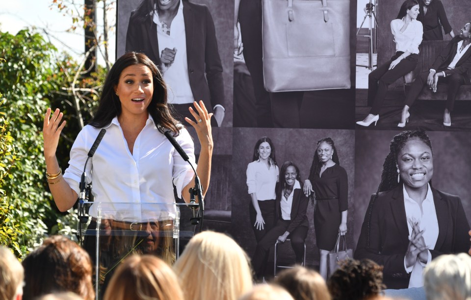 Meghan gave a ten-minute unscripted speech about girl power