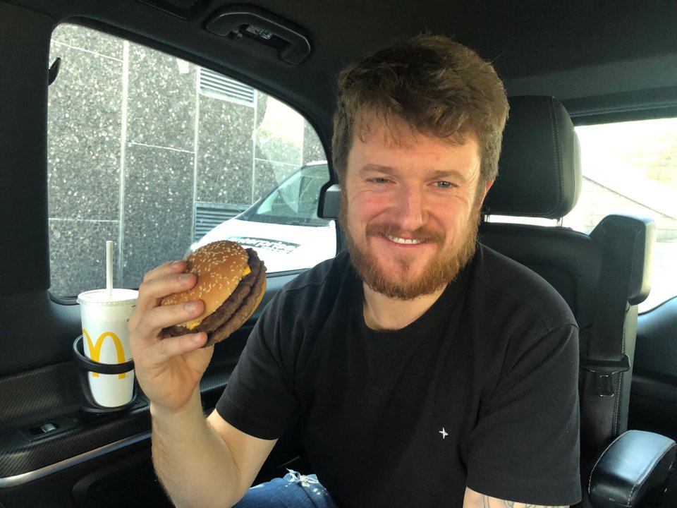  Tommy Robinson tucked into a McDonald's for his first meal as a free man