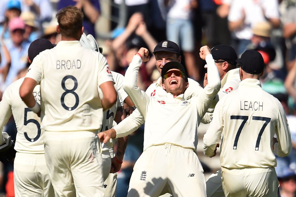  England were on the brink of victory after Steve Smith was caught by Ben Stokes