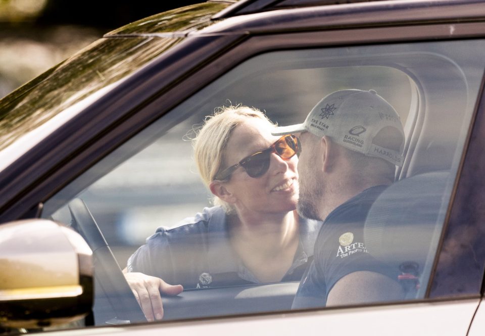  The Queen's granddaughter leaned through Mikes car window to give him a kiss