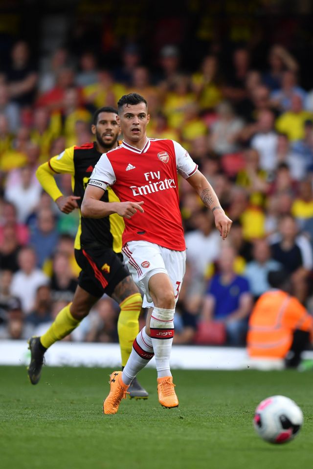  Granit Xhaka was the man wearing the armband against the Hornets